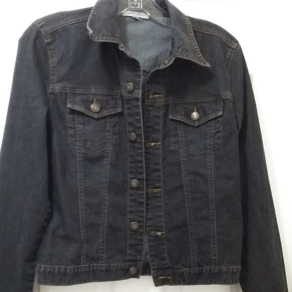 Smart Set- Blue jean jacket with buttons - Picture 1 of 5